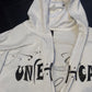 White Unethical zipup hoodie