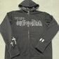 Black unethical zipup hoodie