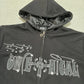Black unethical zipup hoodie