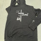 Black unethical zipup hoodie