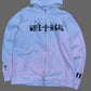 White Unethical zipup hoodie
